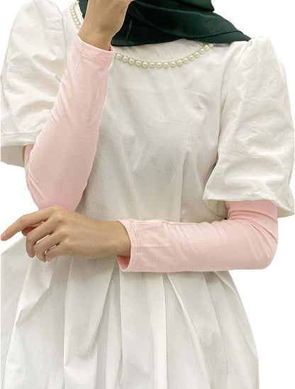 amokk Long Arm Sleeves for Women Cooling UV Sun Protection Sleeves to Cover Arms Gardening Sleeves
