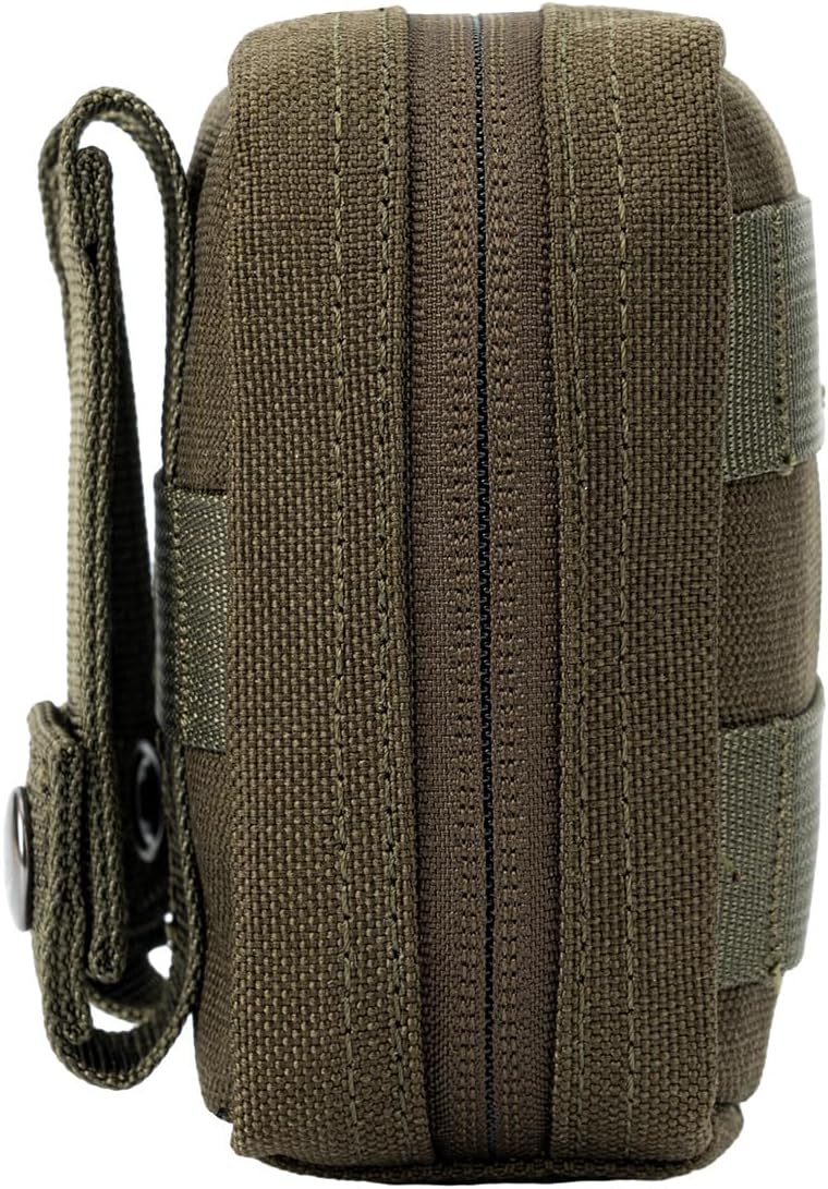 Small MED Kits Holder Duty Belt Gloves Pouch MOLLE Tactical Vest Nasal Spray Case Compact IFAK Carrier Backpack Wallet Cards Knife Gadgets Mini EDC Organizer Bag w/Removeable Clear ID Pocket