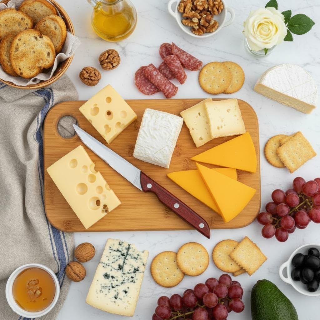 Bamboo Cutting Board 16x10x1 inch with Juice Groove - Bamboo Cutting Board, Charcuterie Board, Butcher Block, Non Plastic Wooden Chopping Board