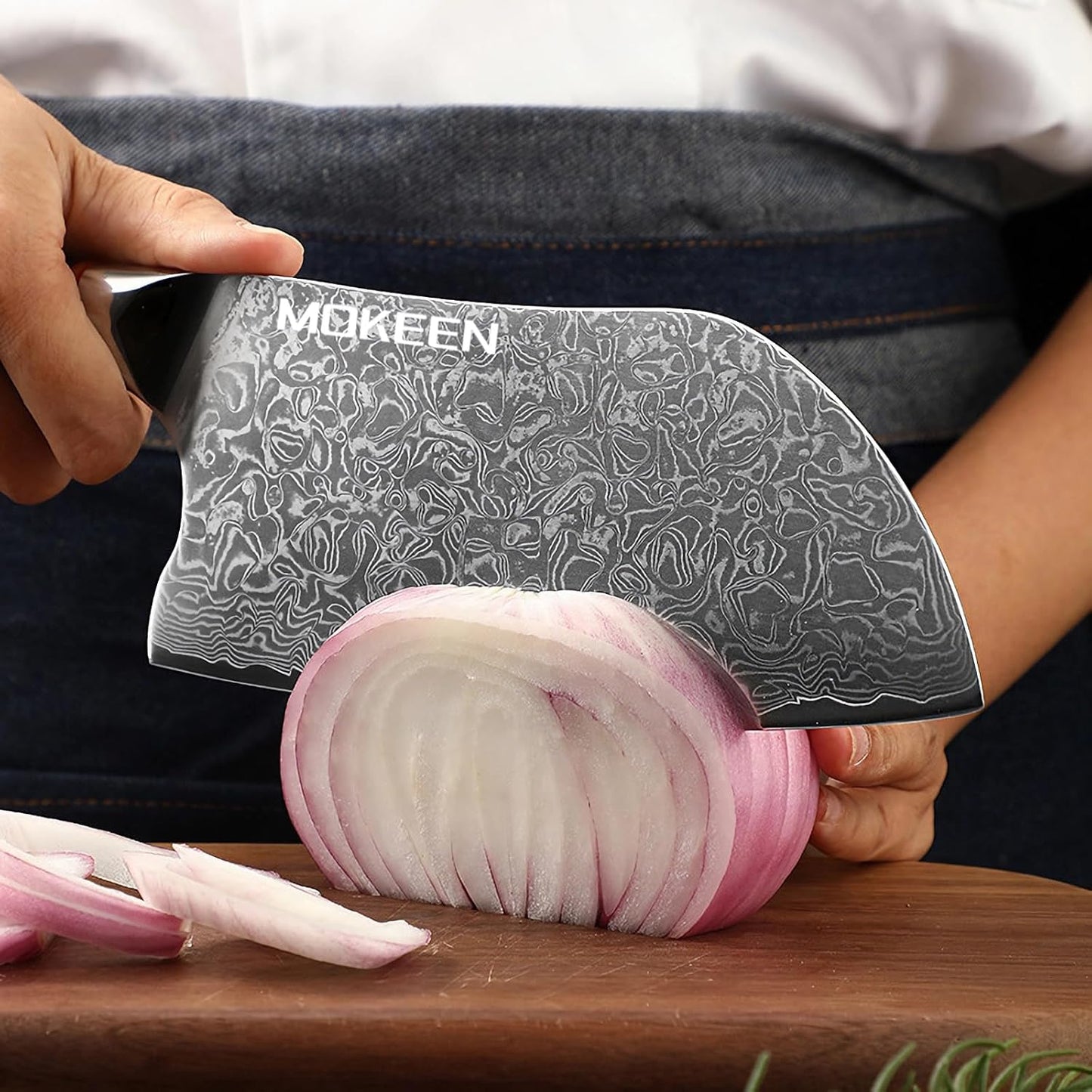 Cleaver Knife 7 Inch, 67 Layers VG10 Damascus Steel Kitchen Knife, Ultra Sharp Meat Cleaver, Professional Chef Knife with Unique Wood Handle, Full Tang, Gift Box