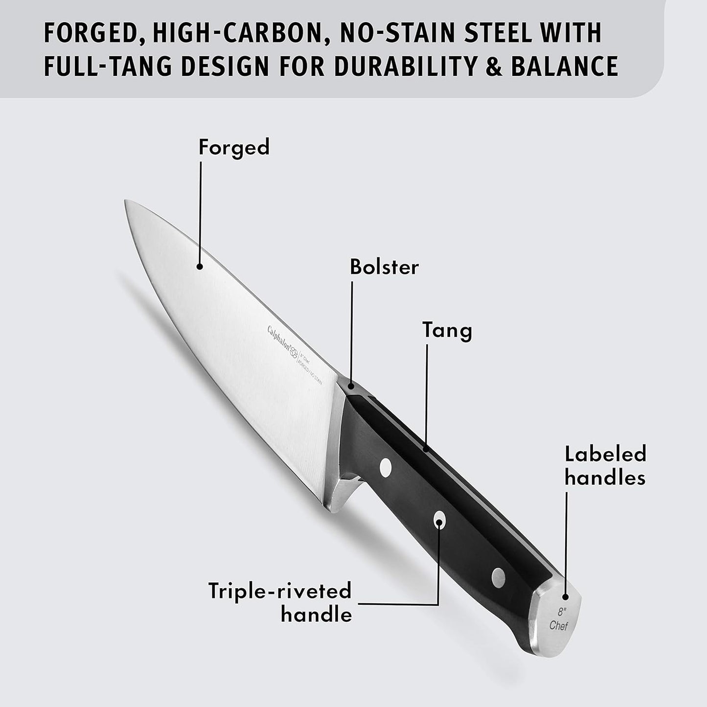 Calphalon Classic Self-Sharpening Cutlery Knife Block Set with SharpIN Technology, 15 piece