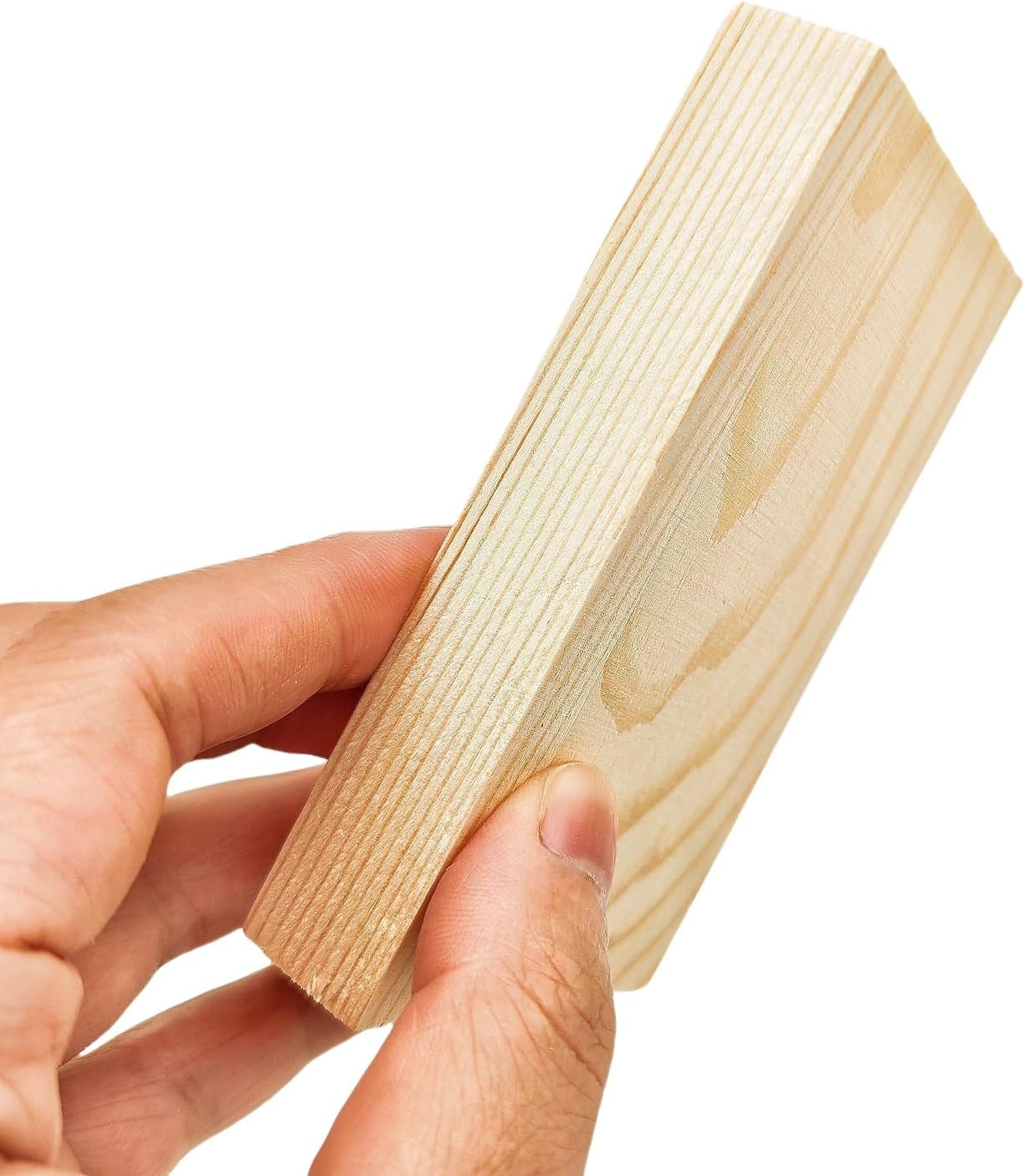 4PCS Rectangle Wood Boards Unfinished Wood Blocks for Crafting, 8x6x1in Blank Whittling Wooden Blocks for Wood Carving,Painting & Burning