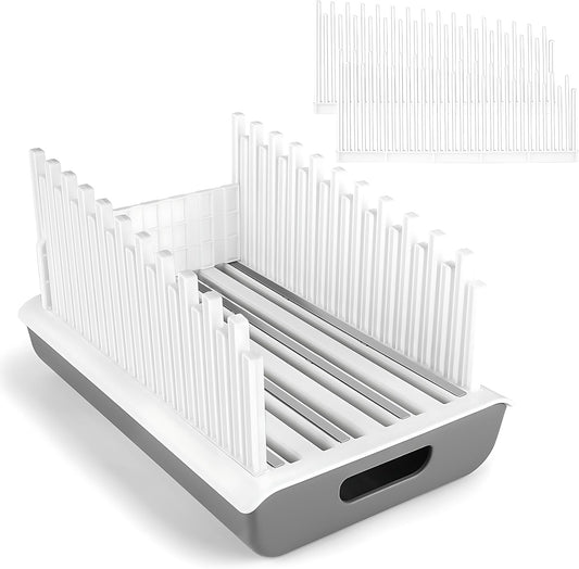 YONGAIJIA Bread Slicer Guide for Homemade Bread with 304 Stainless Steel Sheet and Storage Tray、3-Slice Thickness，Adjustable Width for Cake、Bagels、Toast.