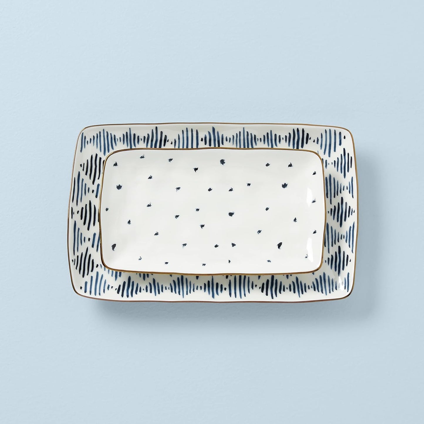 Lenox 895698 Blue Bay 2-Piece Glass Cutting Board Set