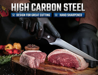 Dream Reach Boning Knife for Meat Cutting 5.2 inch Japanese VG10 Steel Core Deboning Knife for Butchering-Razor Sharp Damascus Fillet Knives for Kitchen Outdoor (Rose Series)
