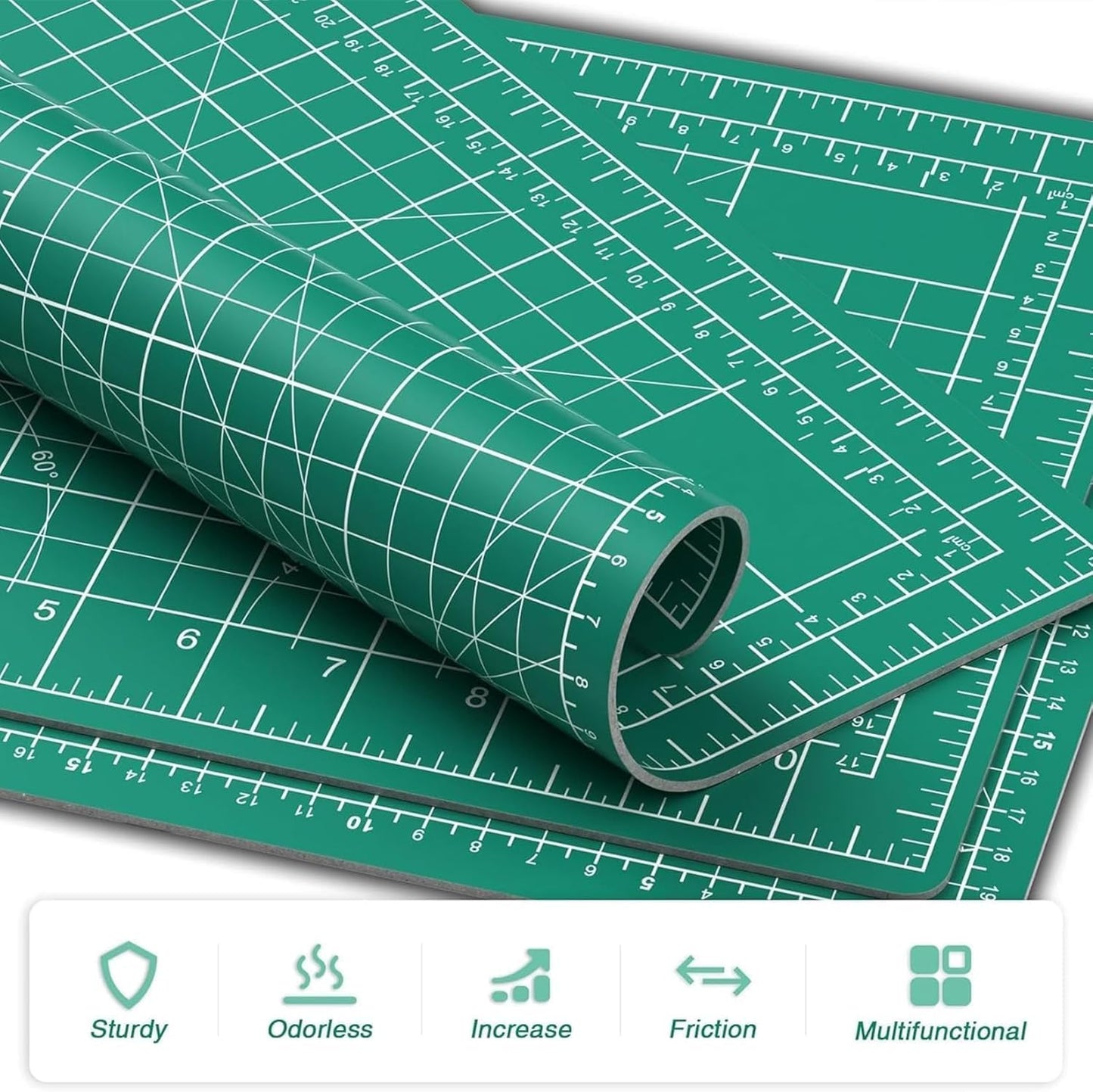 DIYSELF Cutting Mat 8in×6in, Self Healing Cutting Mat, A5 Rotary Cutting Mats for Crafts Sewing Hobby Fabric Project, 5-Ply Craft Cutting Board Double Sided, Craft Mat, Matting & Mounting Materials