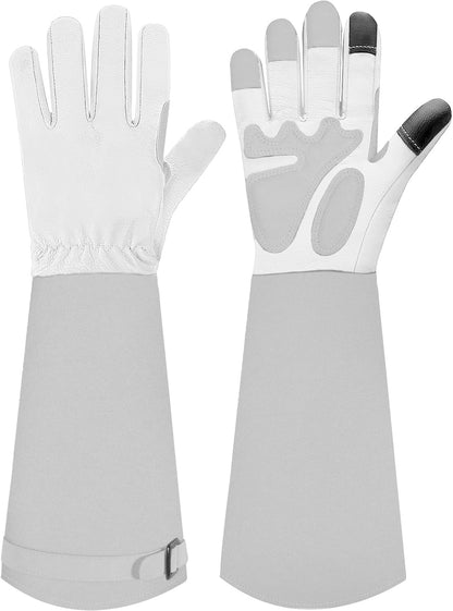Long Gardening-Gloves Women/Men-Thorn proof Rose Pruning Heavy Duty Gauntlet, Best Garden Gifts for Gardener-L