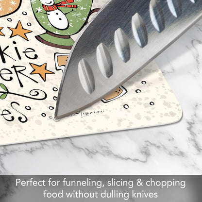 Cut N' Funnel Farmhouse Fall Designer Flexible Cutting Board Mat 15" x 11.5" Made in the USA Decorative Flexible Easy to Clean