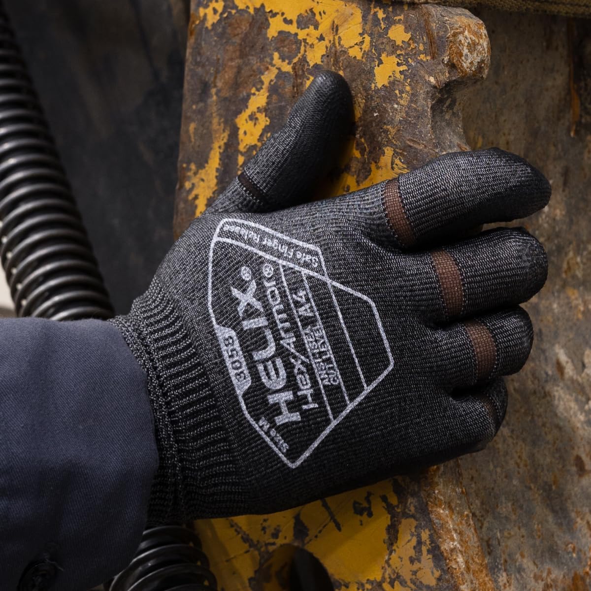 HexArmor Cut-Resistant Impact Protection Polyurethane Palm Knit Work Gloves | Helix® Core 3012