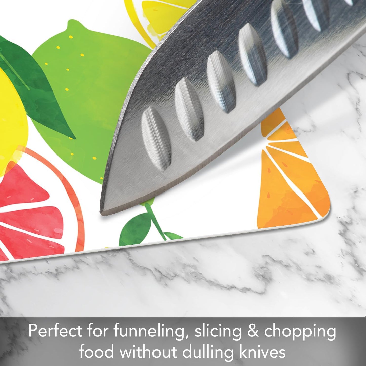 Cut N' Funnel Farmhouse Fall Designer Flexible Cutting Board Mat 15" x 11.5" Made in the USA Decorative Flexible Easy to Clean