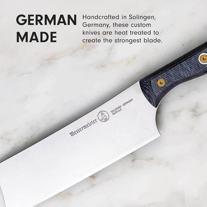 Messermeister Custom 6.5” Nakiri Knife, Black - X50 German Stainless Steel - Rust Resistant & Easy to Maintain - Made in Solingen, Germany