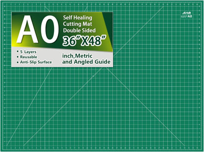 ArtAt Self Healing Cutting Mat: 12″x 18″ Black-Gray Eco-Craft Cutting Mat - 5-Layer Durable Anti-Blade-Wear Material for All Your Crafting Needs