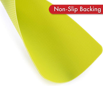Dexas Heavy Duty Cutting Board Grippmat, Flexible Cutting Boards for Kitchen, Set of 4, Non Slip Plastic Board Cutting Mat Small Size 5.5 x 8, Blue, Green, Yellow, Red Set, Kitchen Gadgets