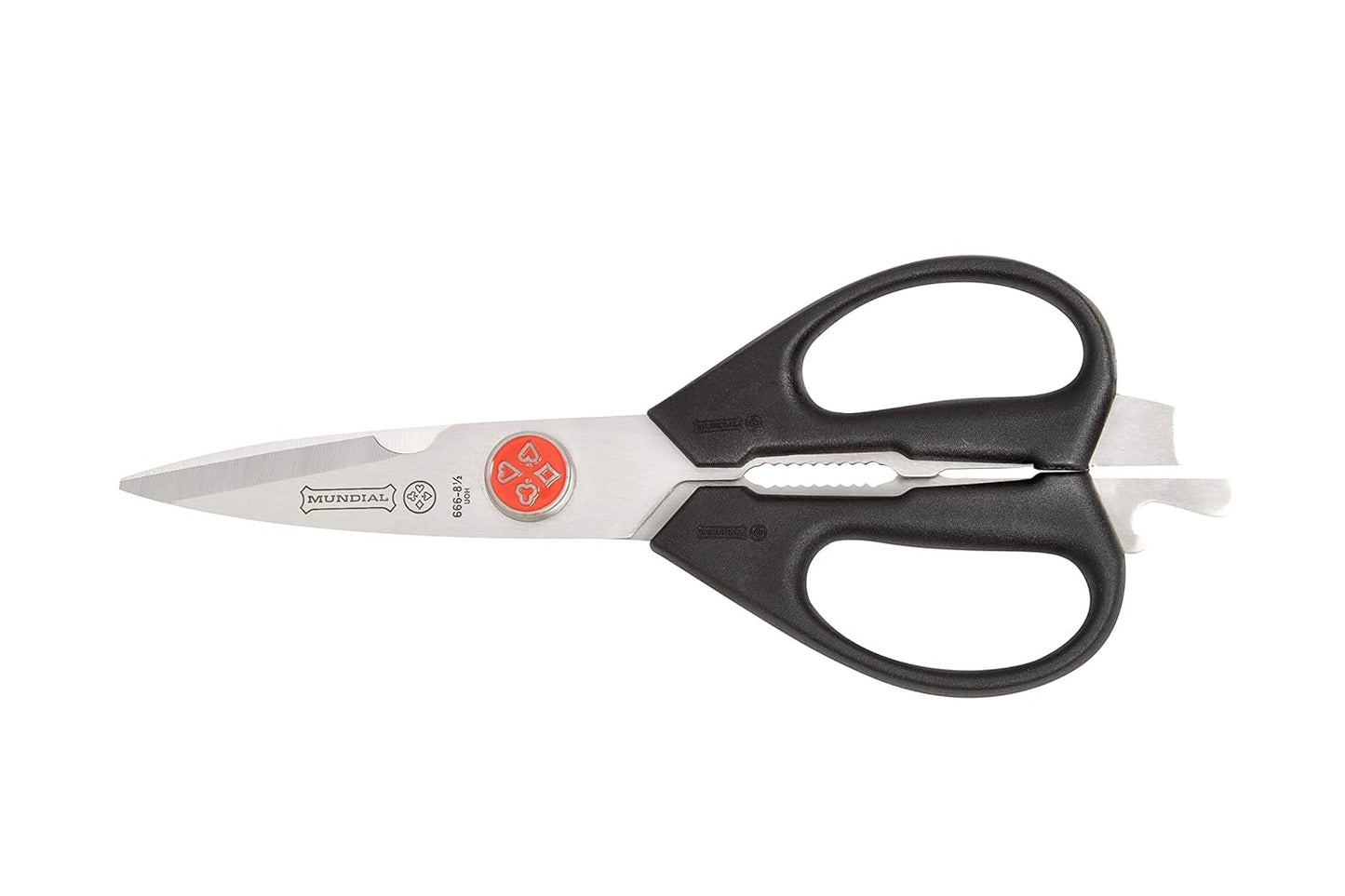 Mundial BP666 Red Dot 8.5 in Take-Apart Kitchen & Utility Shears – High Carbon Stainless Steel Blades, Ergonomic Handles, Detachable for Easy Cleaning, NSF Certified