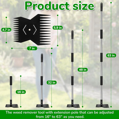 Garden Tools,Weeder Tool,Portable Weeding Tool,Garden weed pulling tool,Adopt Anti Slip Handle,Conforms to Ergonomic Curves,Weed puller tool Suitable for Farm Planting,Gardening(Black Orange Handle)