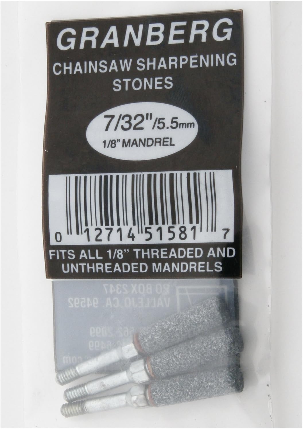 Granberg Threaded Grinding Stones - 5/32In. Width, 3-Pc. Set