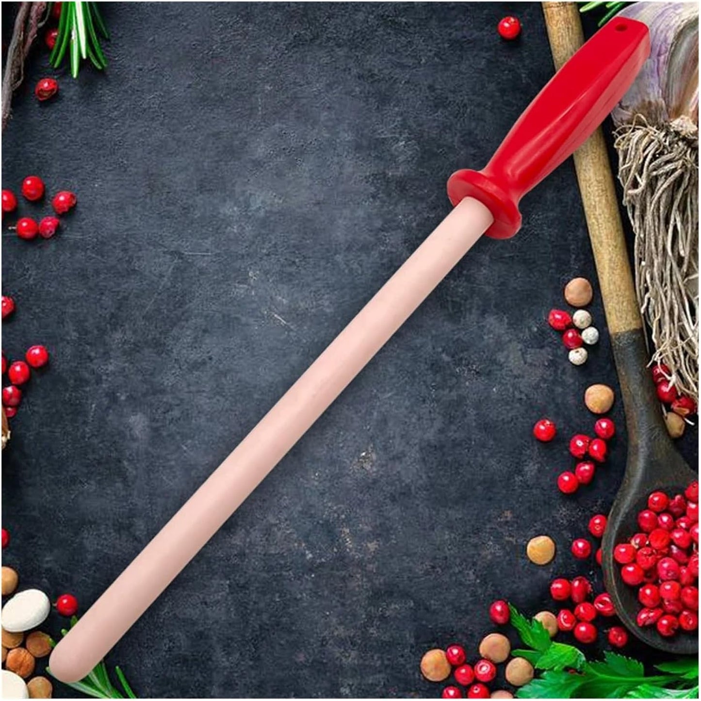 10'' Inch Chef Honing Steel ，Compatibility For Kitchen Knife Ceramic Material Sharpener Rod Sharpening
