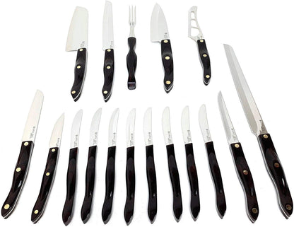 Cutco 19 Pc Kitchen Knife Set Cherry Wood Stand