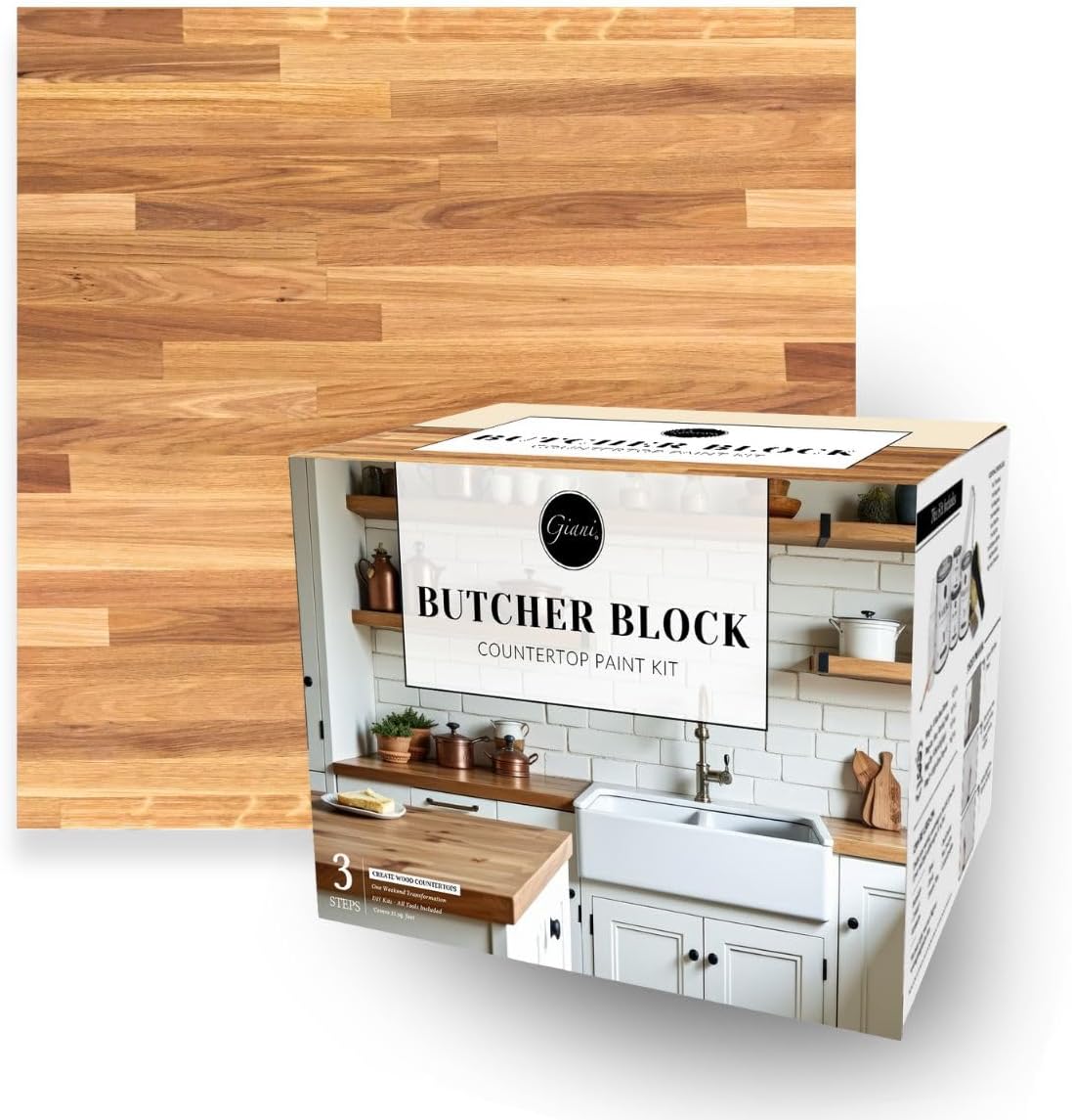 Giani Butcher Block Easy Epoxy Countertop Paint Kit