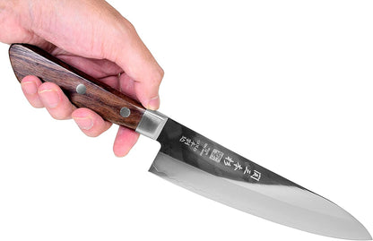 Seki Japan Japanese Seki SANBONSUGI Chef Kitchen Knife, 8A Stainless Steel Gyuto Knife, Rose Wood Handle, 180 mm (7.0 in)