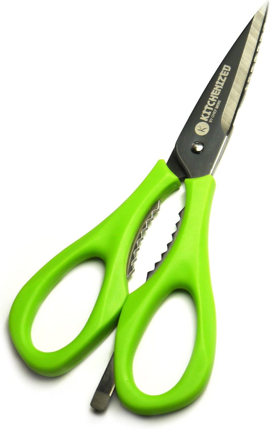 Heavy Duty Kitchen Shears and Multi Purpose Kitchen Scissors, Utility Scissors for Chicken, Poultry, Fish, Meat, Vegetables, Herbs, and BBQ’s