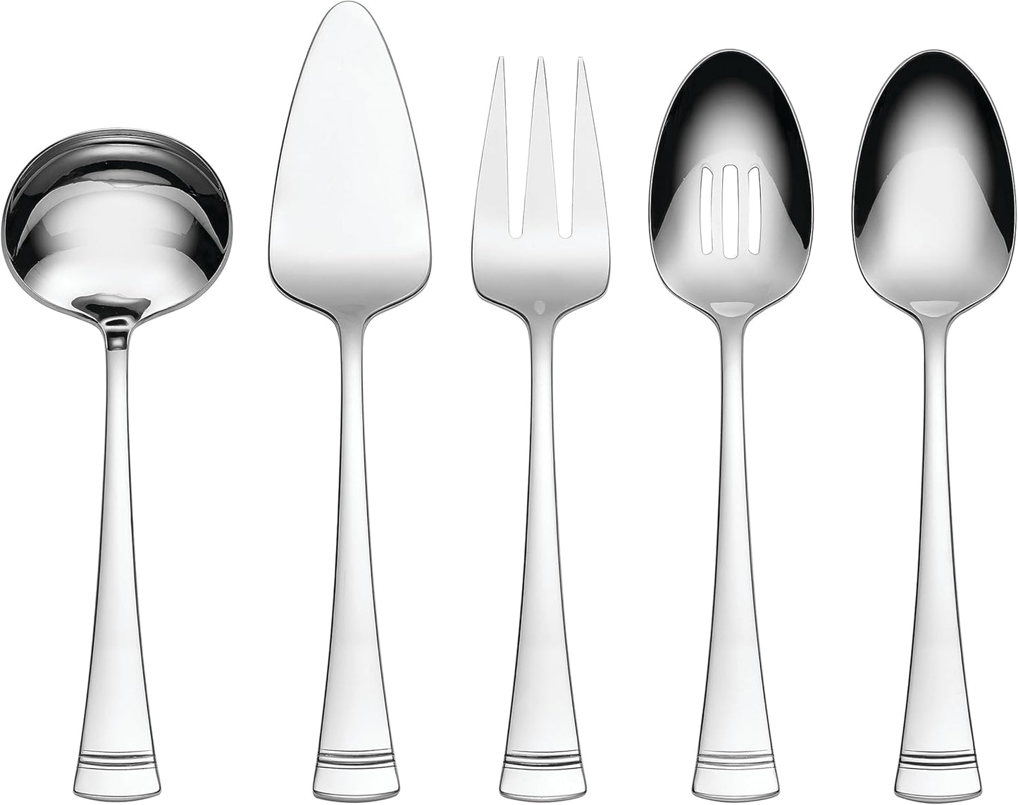 Lenox Silverware Set, Portola 12-Piece Steak Knife Flatware Set, Service For 12, Made Of 18/10 Stainless Steel, Dishwasher Safe, Home And Kitchen Utensils, Knives, Cutlery (Silver, 12 Piece)