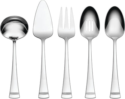 Lenox Silverware Set, Portola 12-Piece Steak Knife Flatware Set, Service For 12, Made Of 18/10 Stainless Steel, Dishwasher Safe, Home And Kitchen Utensils, Knives, Cutlery (Silver, 12 Piece)
