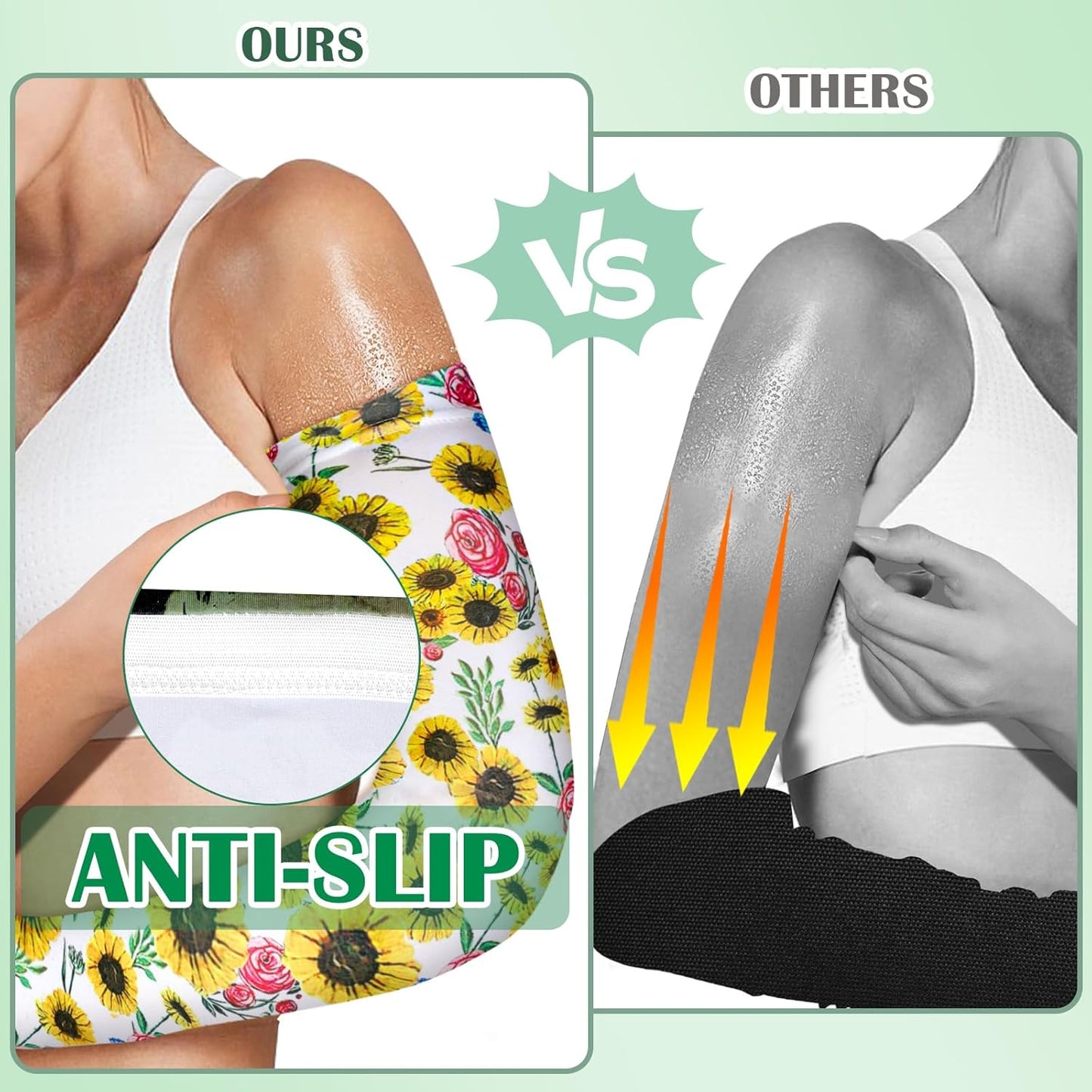 4 Pairs Gardening Sleeves Anti-Slip Arm Protection with Thumb Hole Sun Sleeve Cooling Arm Sleeves for Women Men Outdoor