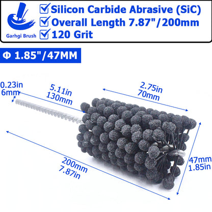 Garhgi 1-3/8" (35mm) Cylinder Honing Brush, 240 Grit Silicon Carbide Nylon Hone Tool, for Engine Cylinder Bore Deburring Finishing Deglazing Cleaning on Metals Steel Cast Iron
