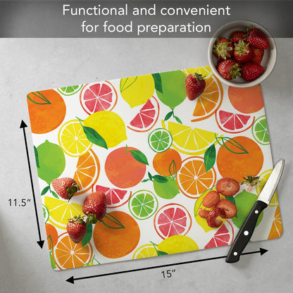 Cut N' Funnel Farmhouse Fall Designer Flexible Cutting Board Mat 15" x 11.5" Made in the USA Decorative Flexible Easy to Clean