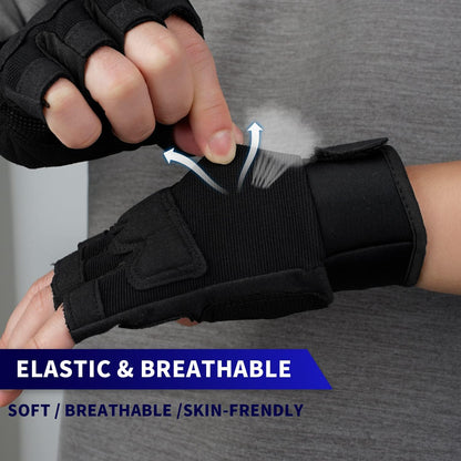 FIORETTO Fingerless Workout & Exercise Gloves for Gym, Weight Lifting, Airsoft, Shooting, Hunting, Hiking, Cycling, Driving, Motorcycle, Climbing M210603