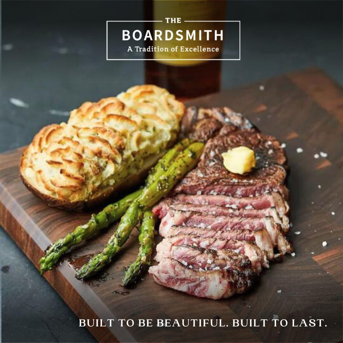 The Boardsmith Walnut Sidekick End Grain Cutting Board - Walnut Wood Cutting Board for Kitchen - Kitchen Cutting Board - Wooden Cutting Board