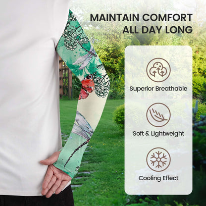 YPHCDO Gardening Sleeves Farm Sun Protection Arm Cooling Sleeves Thorn Proof Garden for Women Men with Thumb Hole
