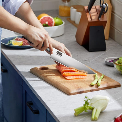 MDHAND Kitchen Knife Set, 9PCS Professional Japanese Knife Set, High Carbon Stainless Steel Chef Knife Set with Black Pakkawood Handle, Professional Ultra Sharp Kitchen Knives for Cooking, Elegant Box