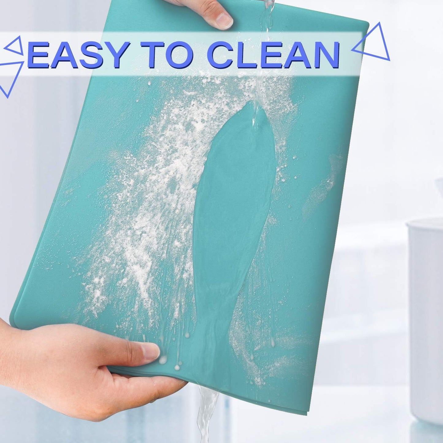 Gartful Non Slip Silicone Mat - 27.6 x 19.7 inches, Thick Transparent Mat for Baby, Crafts, Jewelry, Countertop Protection