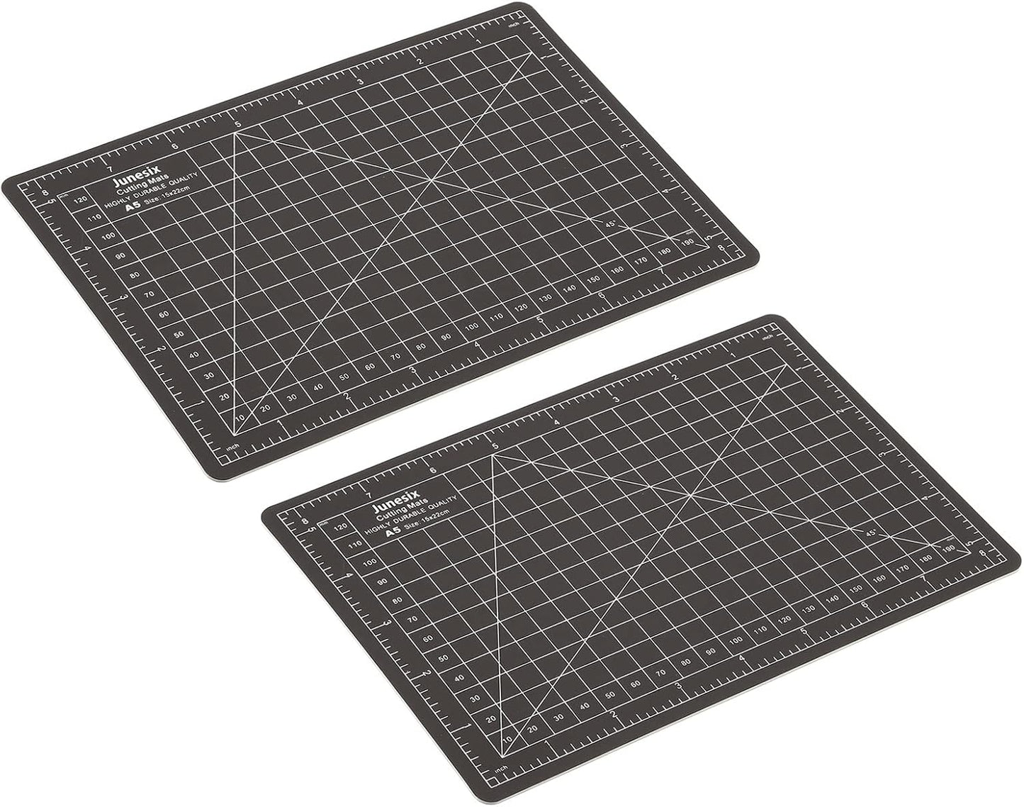 MECCANIXITY 6" x 8" Cutting Mats, Rotary Fabric Mat Self Recover Sewing Mat Double Sided for Hobbyist DIY Craft Creative Design, A5 Black White