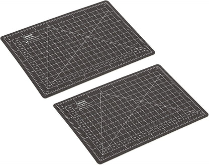 MECCANIXITY 6" x 8" Cutting Mats, Rotary Fabric Mat Self Recover Sewing Mat Double Sided for Hobbyist DIY Craft Creative Design, A5 Black White