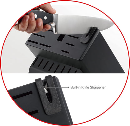 McCook® Knife Sets,German Stainless Steel Kitchen Knife Block Set with Built-in Sharpener