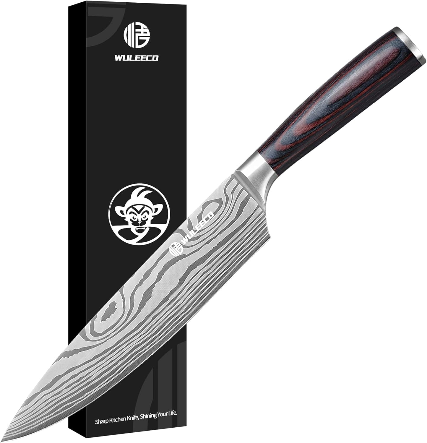 Utility Knife, 5 Inch Chef Knife, Ultra Sharp Kitchen Knife with High Carbon Stainless Steel Blade, Multipurpose Kitchen Knife with Ergonomic Pakkawood Handle and Gift Box