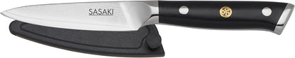 Sasaki 5228194 Masuta Japanese AUS-10 Stainless Steel Santoku Knife with Locking Sheath, 7-Inch