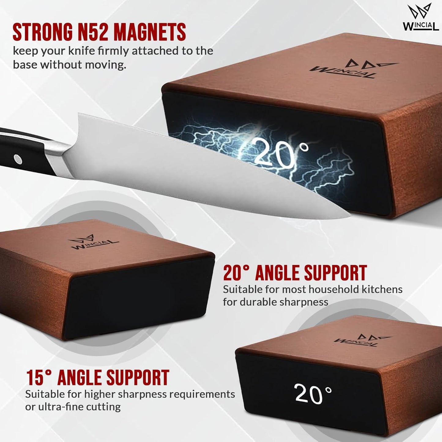 Rolling Knife Sharpener | Professional 15° Angle Manual Knife Sharpener For Japanese & Precision Blades with Magnetic Base & Non-Slip Grip