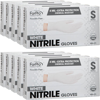 ForPro Disposable Nitrile Gloves, Chemical Resistant, Powder-Free, Latex-Free, Non-Sterile, Food Safe, 4 Mil