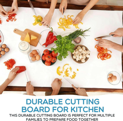 Patelai Extra Large Flexible Cutting Board Sewing Cutting Mat for Craft Countertop Protector Mat 36 x 24 Inches Kitchen Thin Plastic Chopping Pad White Non Slip Lattice Back for Food Prep