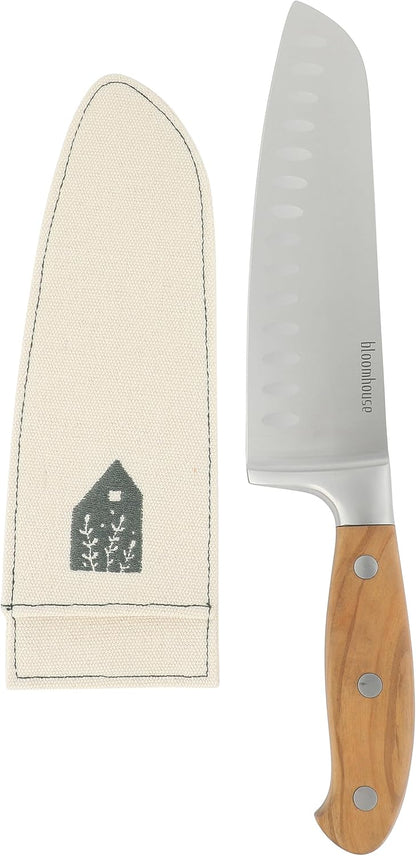 Bloomhouse - Two Time Oprah's Favorite Things Winner - 5" Utility Boning Kitchen Knife German Stainless Steel Blade w/Forged Italian Olive Wood Handle Full Tang for Meat Poultry & Precision Cutting