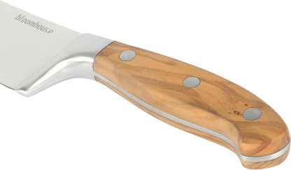 Bloomhouse - Two Time Oprah's Favorite Things Winner - 5" Utility Boning Kitchen Knife German Stainless Steel Blade w/Forged Italian Olive Wood Handle Full Tang for Meat Poultry & Precision Cutting