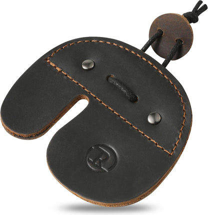 Ringsun Leather Archery Finger Tabs,Handmade Archery Finger Guard for Shooting Practice Gear, Recurve Bow Fingers Tab