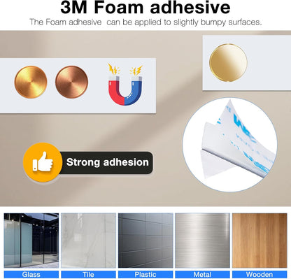 Bendable Adhesive Metal Strip for Magnets, (1 inch Wide X 15 ft Long) Flexible White Metal Tape Roll, White Ferrous Tape Stick on Wall to Hold Magnetic Products