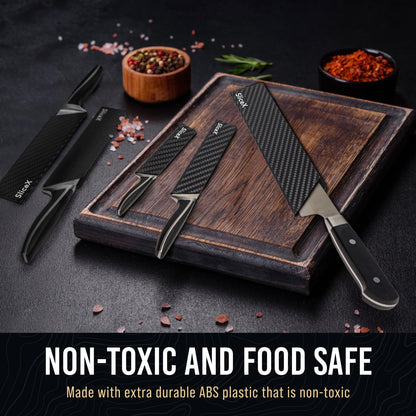 Knife Sheaths for Kitchen Knives 8"-12" Universal Knife Edge Guards Set | Cover with Extra Strength | BPA-Free Guards | Non-toxic and Food Safe (2 Pcs)
