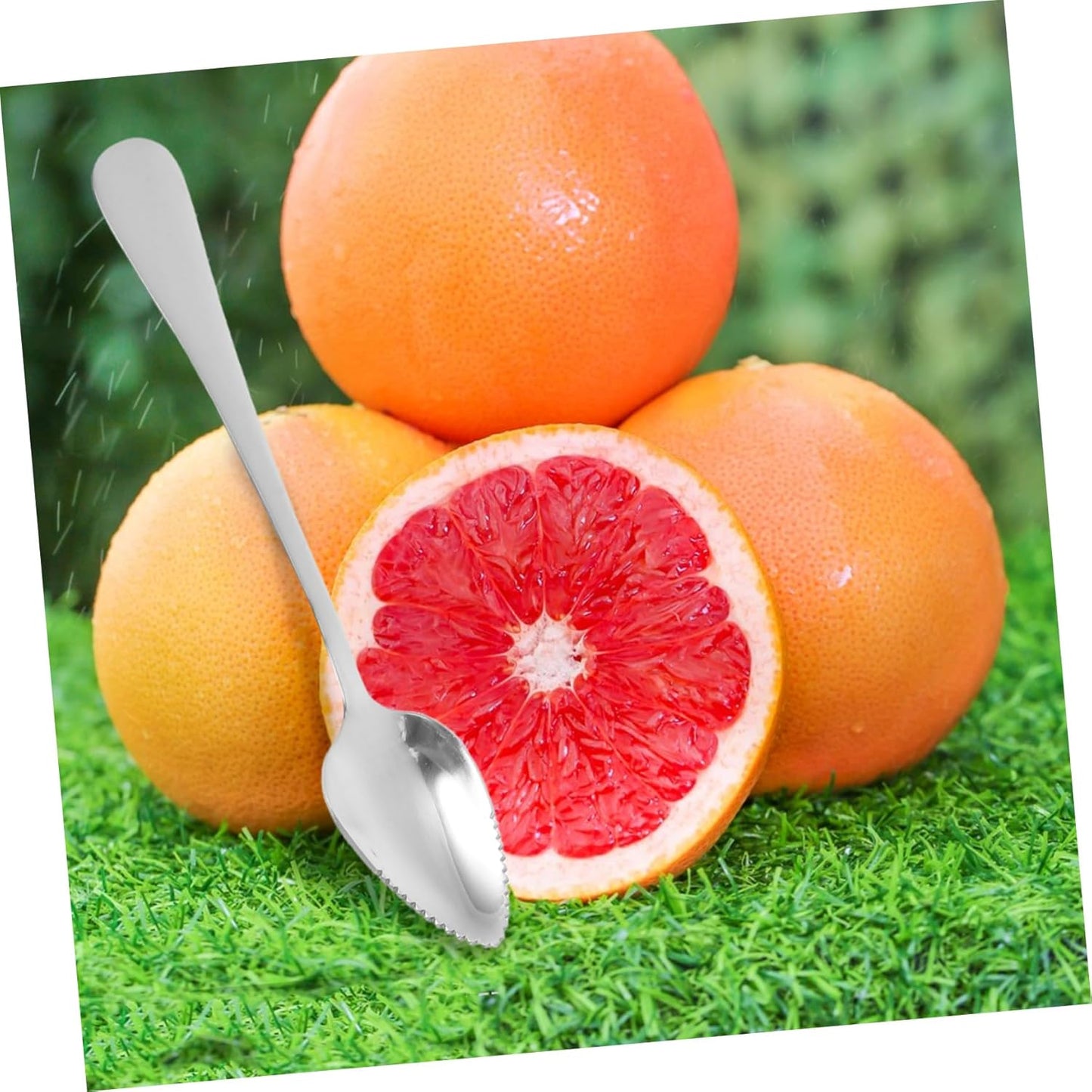 KICHOUSE Stainless Steel Fruit Spoon and Grapefruit Knife Set Ergonomic Grip with Serrated Edges for Easy Cutting of Kiwi Citrus and Desserts Versatile Kitchen Utensils for Everyday Use