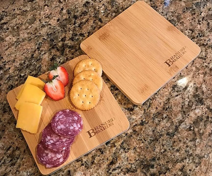 Small Mini All Natural Bamboo Cutting Board, Great for Apartments RV's Home Bar Charcuterie Backpacking Camping Bushcraft Dorm Rooms Picnics & Entertaining (1 Pack)
